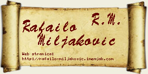 Rafailo Miljaković vizit kartica